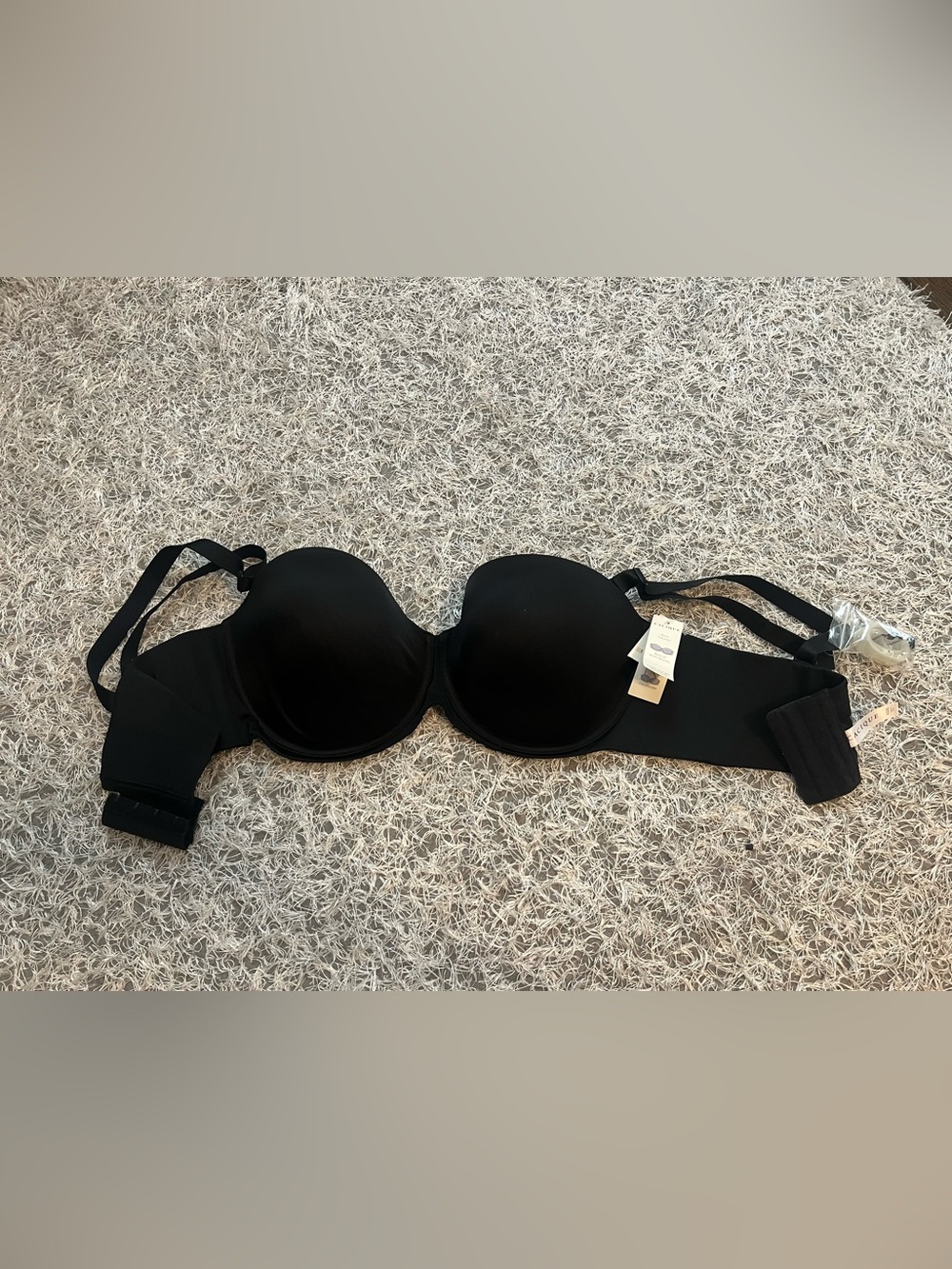 Women’s Cacique Black Lightweight Multi-Way Strapless Molded Bra Size 42DD